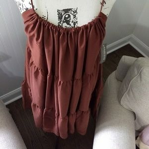 NWT!!! Beautiful soft mahogany brown dress